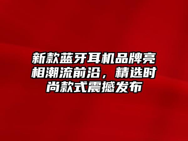新款藍(lán)牙耳機品牌亮相潮流前沿，精選時尚款式震撼發(fā)布