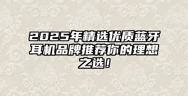 2025年精選優(yōu)質(zhì)藍牙耳機品牌推薦你的理想之選！